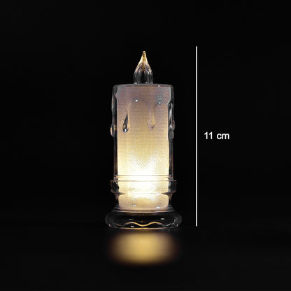 6559 Big Size Flameless Melted Design Candles For Decoration (Set Of 12pc) Default Title - Anthro Bazaar