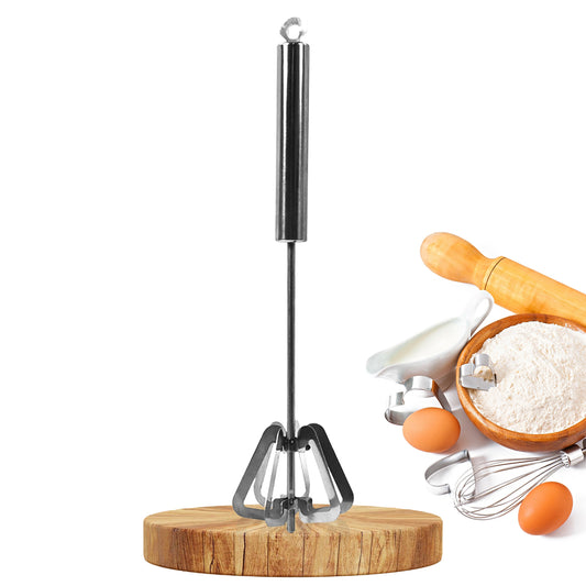 Hand Push Mixer Egg Whisk Stainless Steel Blender (1 Pc) Default Title - Anthro Bazaar