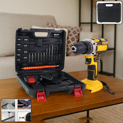 Cordless Drill Machine Tool Kit (23 attachments + 1 Piece - 21 V Lithium Battery)