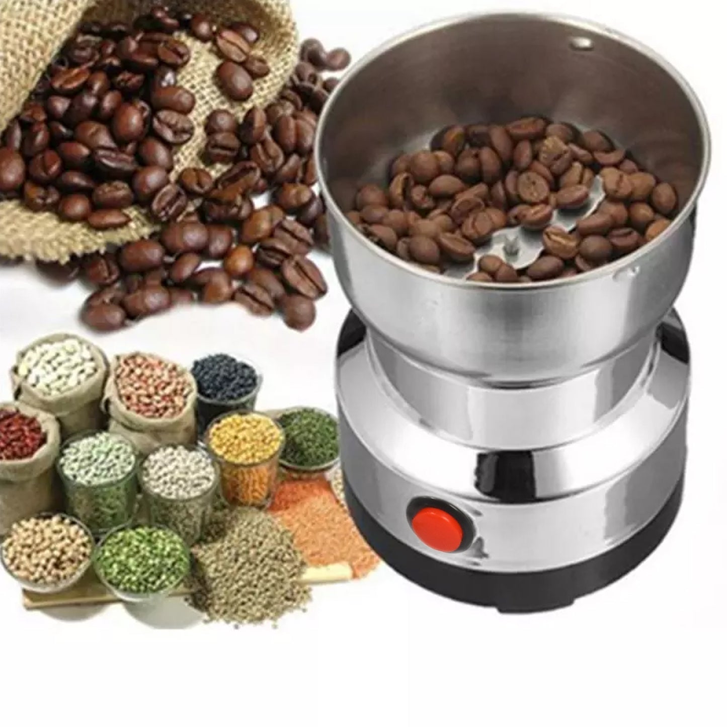 Multifunction Electric Grinder Machine – Stainless Steel Coffee Bean, Grain & Spice