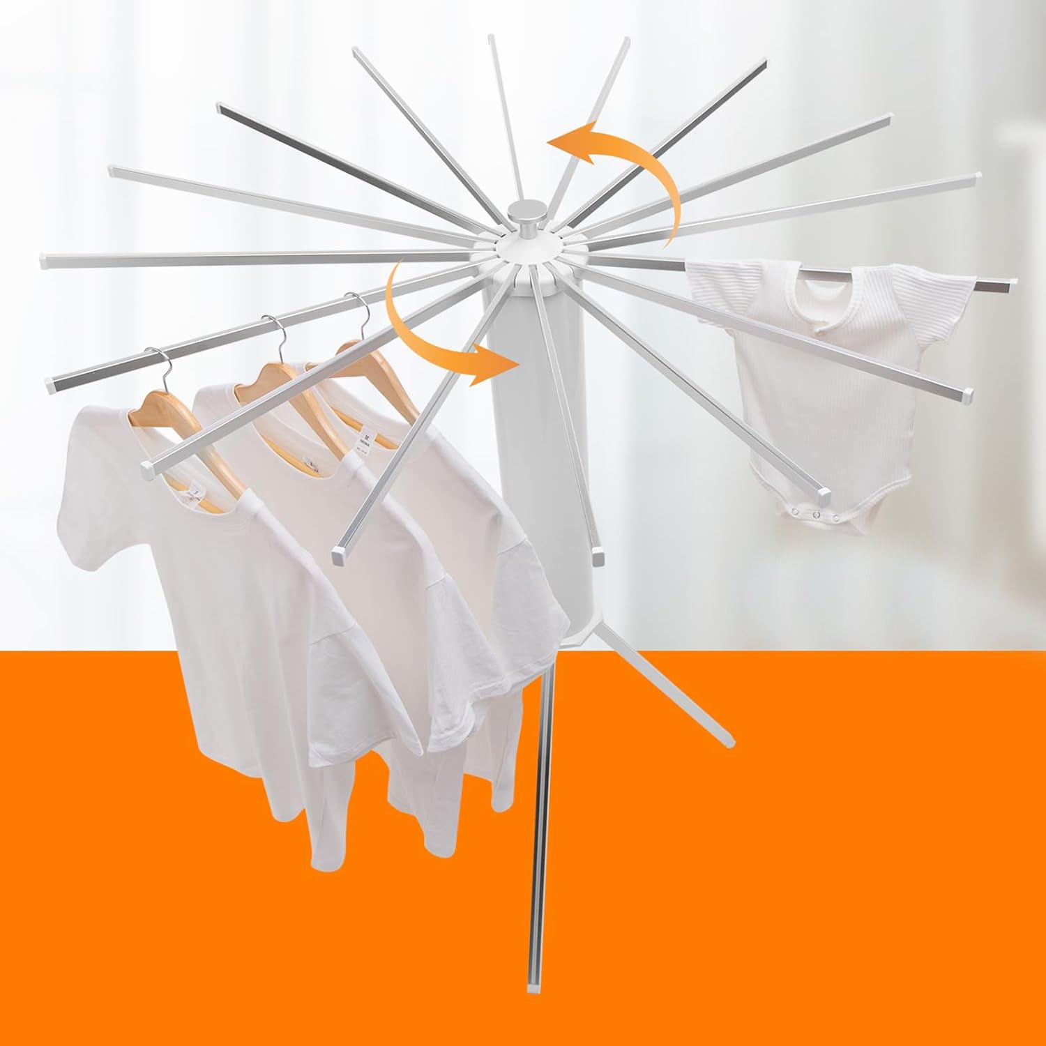 Foldable Rotary Clothes Drying Rack Stand (1 Pc) Default Title - Anthro Bazaar