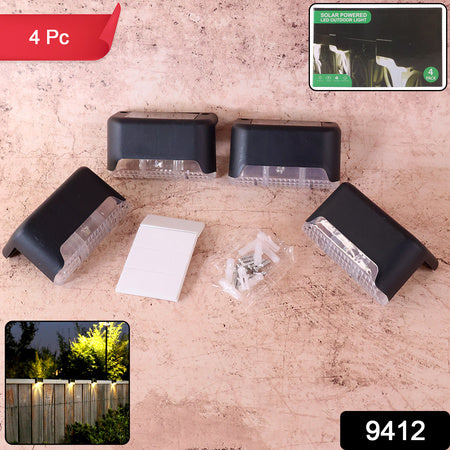 Solar Decorative Lights for Garden, Patio, Fence & Stairs | Waterproof Outdoor LED [4 Pcs]