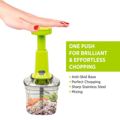 2in1 Press Vegetable Choppers For Kitchen (1100 Ml) Default Title - Anthro Bazaar