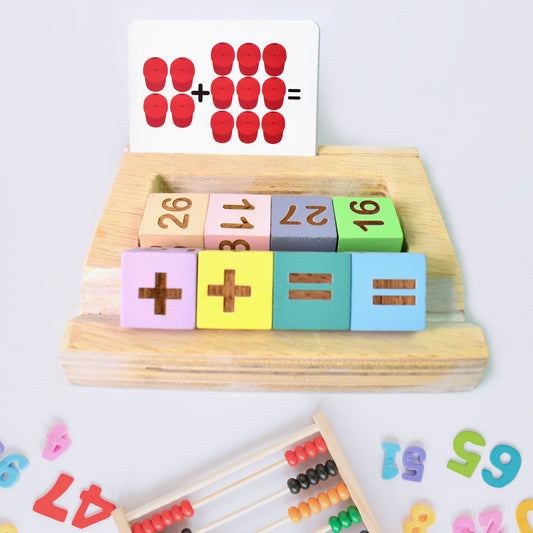 Wooden Mathtime For Kids - Educational Math Card Game Default Title - Anthro Bazaar
