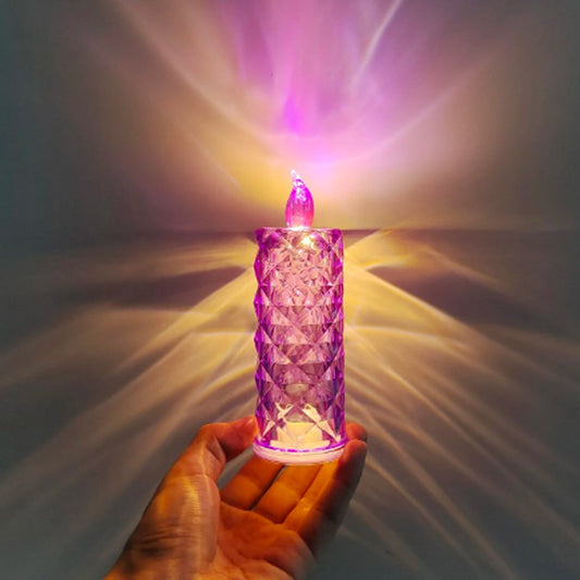 CrystalGlow™ LED Candle – Swirling Glitter Candlelight