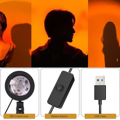 LED -4 Colors Sunset Projection Lamp