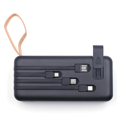 Fast Charging Power Bank With Built 4 In 1 Usb With Mobile Holder