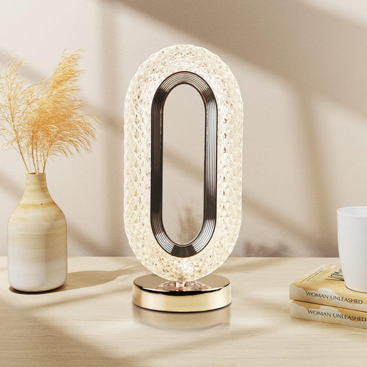 6878 Touch Control Crystal Table Desk Lamp 3-way Dimmable Light Usb Rechargeable Crystal Diamond Table Lamp Exquisite Night Stand Light Lamp Beside Lamp For Bedroom Living Room Decorative Desk Lamp Default Title - Anthro Bazaar