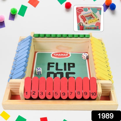 Shut The Box Dice Game Classic Flip Me Multiplayer Game (1 Set) Default Title - Anthro Bazaar