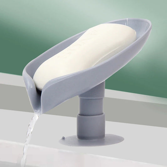 4831 Self Draining Soap Holder For Bathroom Leaf Shape Soap Dish Kitchen Soap Tray Default Title - Anthro Bazaar