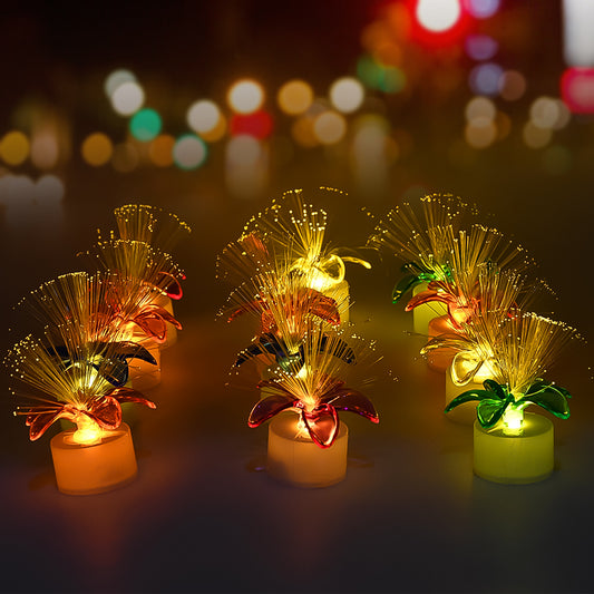 6237 Fiber Optic Light Mini Color Change Led Table Centerpieces Light Up Candle - Pack Of 12 Default Title - Anthro Bazaar