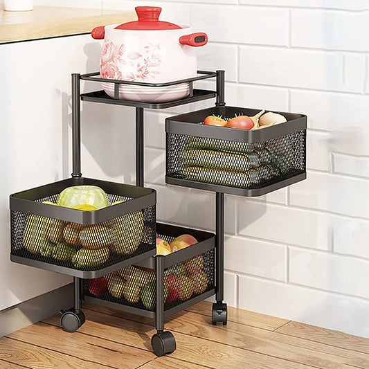 High Qaulity Metal Kitchen Trolley, Kitchen Organizer Default Title - Anthro Bazaar