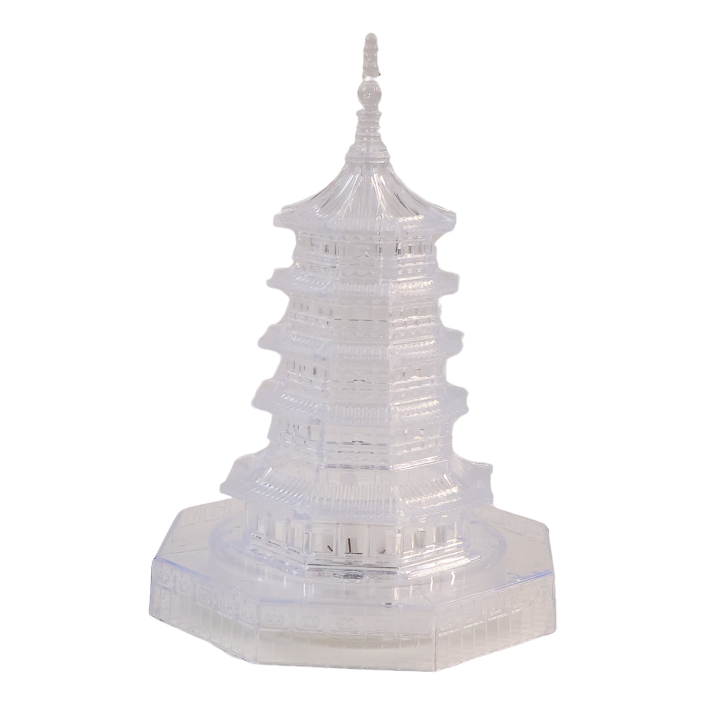 Premium LED Crystal Pagoda Decorative Light – Battery Operated Elegant Lamp