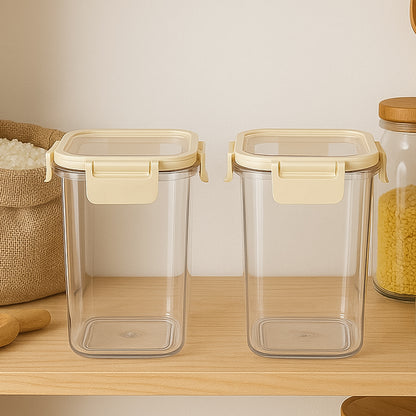 Apex Press N Lock Airtight Kitchen Storage Container Set (2pc1400ml) Approx Default Title - Anthro Bazaar
