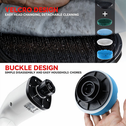 7-in-1 Electric Spin Scrubber Cleaning Brush With Extension Handle (1 Set | 25W)