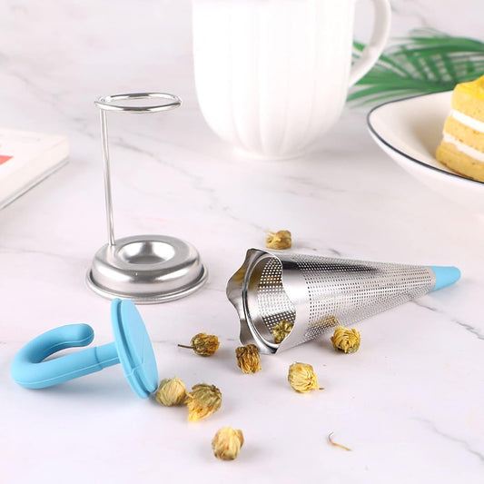 Reusable Cute Umbrella Tea Strainer With Tray Stand (1 Pc) Default Title - Anthro Bazaar