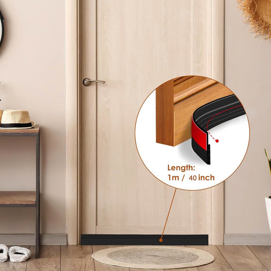1 Meter Self-adhesive Silicone Door Bottom Seal Strip (1 Mtr 1 Pc) Default Title - Anthro Bazaar