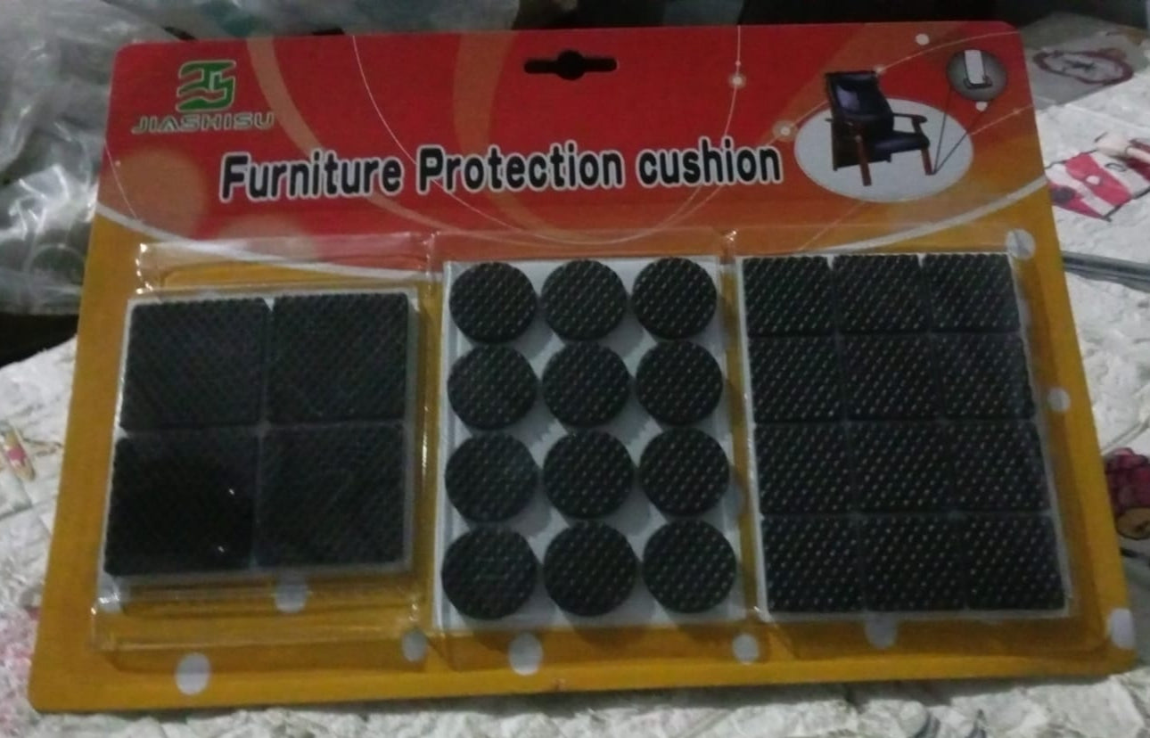 28 Pc Rubber Furniture Pads - Non Slip Furniture Noise Insulation Pads