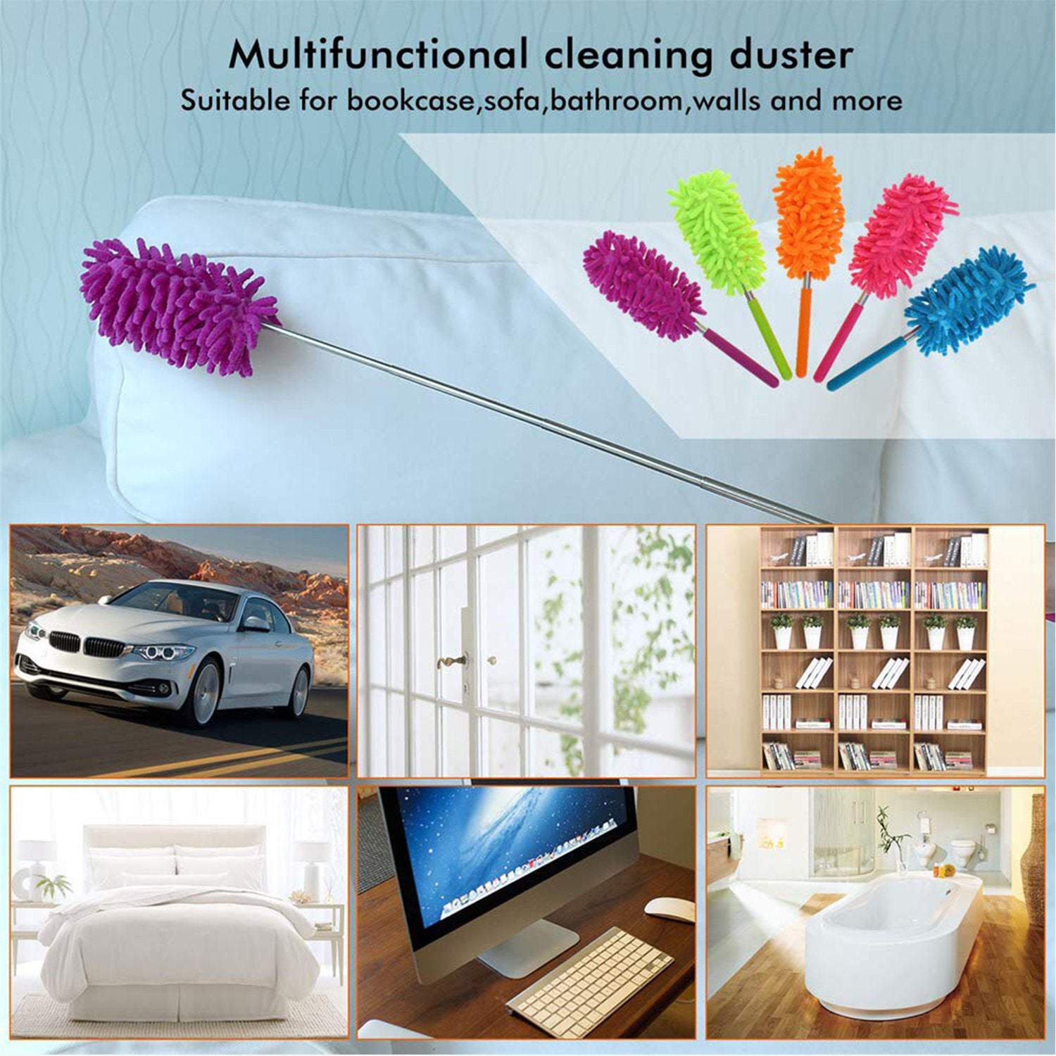 6017 Multipurpose Microfiber Fan Cleaning Duster For Quick And Easy Cleaning Default Title - Anthro Bazaar