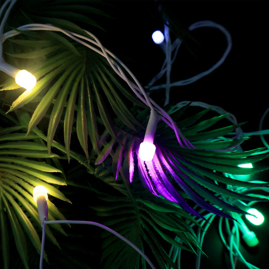 LumiFest™ 8M Multi-Color LED String Lights with White Wire