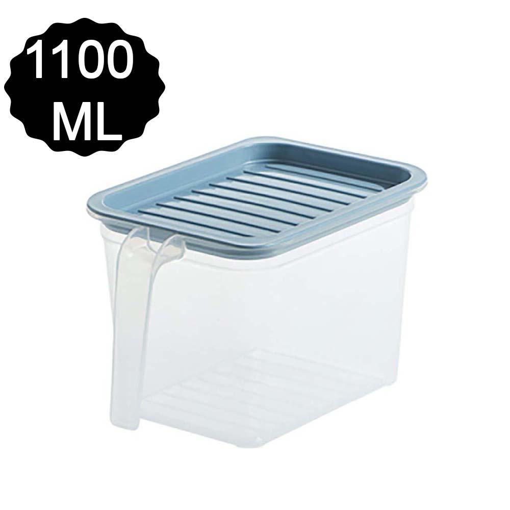 2454 Air Tight Unbreakable Big Size 1100 Ml Square Shape Kitchen Storage Container (Set Of 6) Default Title - Anthro Bazaar