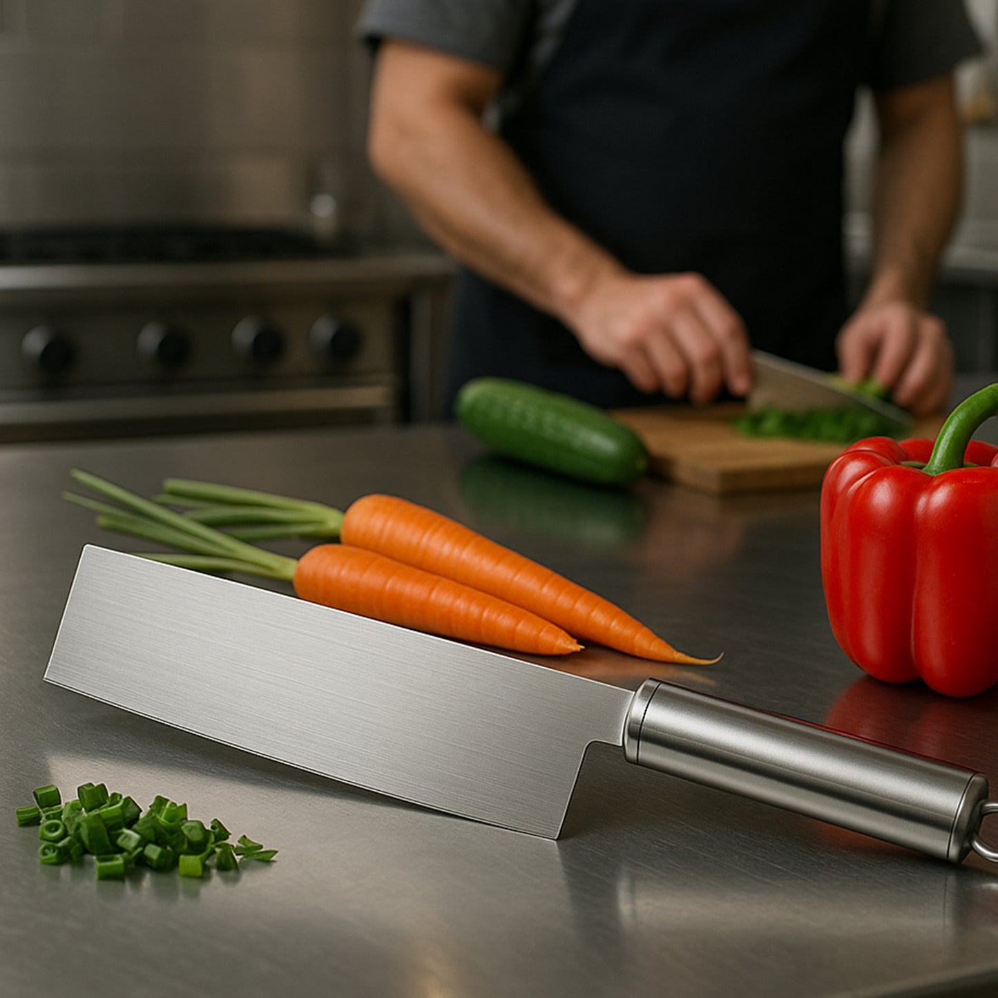 Professional Stainless Steel Vegetable Cleaver Knife – Ultra-Sharp & Durable