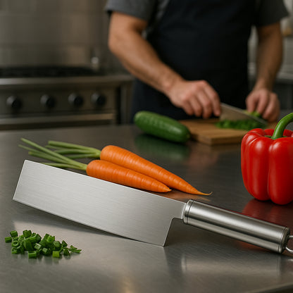 Professional Stainless Steel Vegetable Cleaver Knife – Ultra-Sharp & Durable