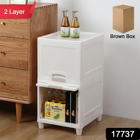 Multipurpose Storage Cabinet Storage Solutions Plastic Drawers Multi Layer Wardrobe Storage Drawers Foldable Multipurpose Drawer Units For Kitchen Bathroom Bedroom Cloth (2 Layer) Default Title - Anthro Bazaar
