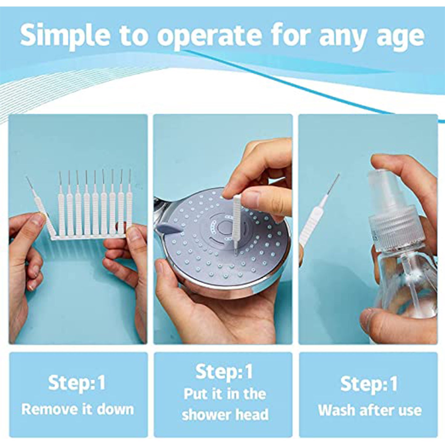 4985 10pcs Shower Nozzle Cleaning Brush Reusable Multifunctional Shower Head Anti-clogging Small Brush Default Title - Anthro Bazaar