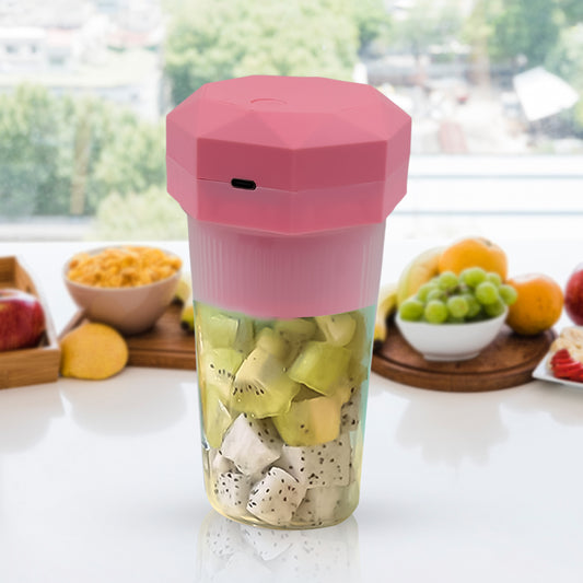 Portable Multifunctional Electric Juicer Cup Usb Juice Maker 6 Blade (350 Ml) Default Title - Anthro Bazaar