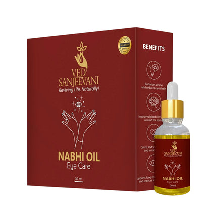 Ved Sanjeevani 100 Organic Ayurvedic Nabhi Oil For Eye Care (30ml 1 Pc) Default Title - Anthro Bazaar