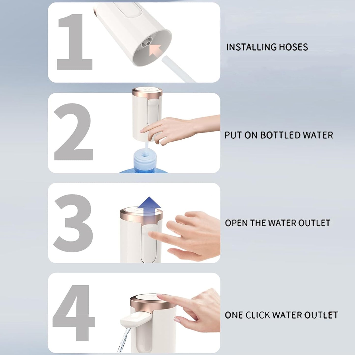 Usb Rechargeable Automatic Water Dispenser For 20 Litre Bottle (1 Pc) Default Title - Anthro Bazaar