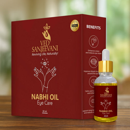 Ved Sanjeevani 100 Organic Ayurvedic Nabhi Oil For Eye Care (30ml 1 Pc) Default Title - Anthro Bazaar