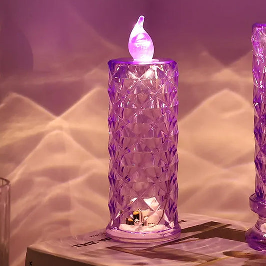 CrystalGlow™ LED Candle – Swirling Glitter Candlelight