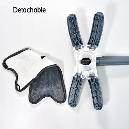 4874 X Shape Mop Or Floor Cleaning Hands-free Squeeze Microfiber Flat Mop System 360 Flexible Head Wet And Dry Mop For Home Kitchen With 1 Super-absorbent Microfiber Pads. Default Title - Anthro Bazaar