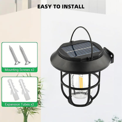 Solar Lantern Wall Lights Fixtures With Motion Sensor (1 Pc)