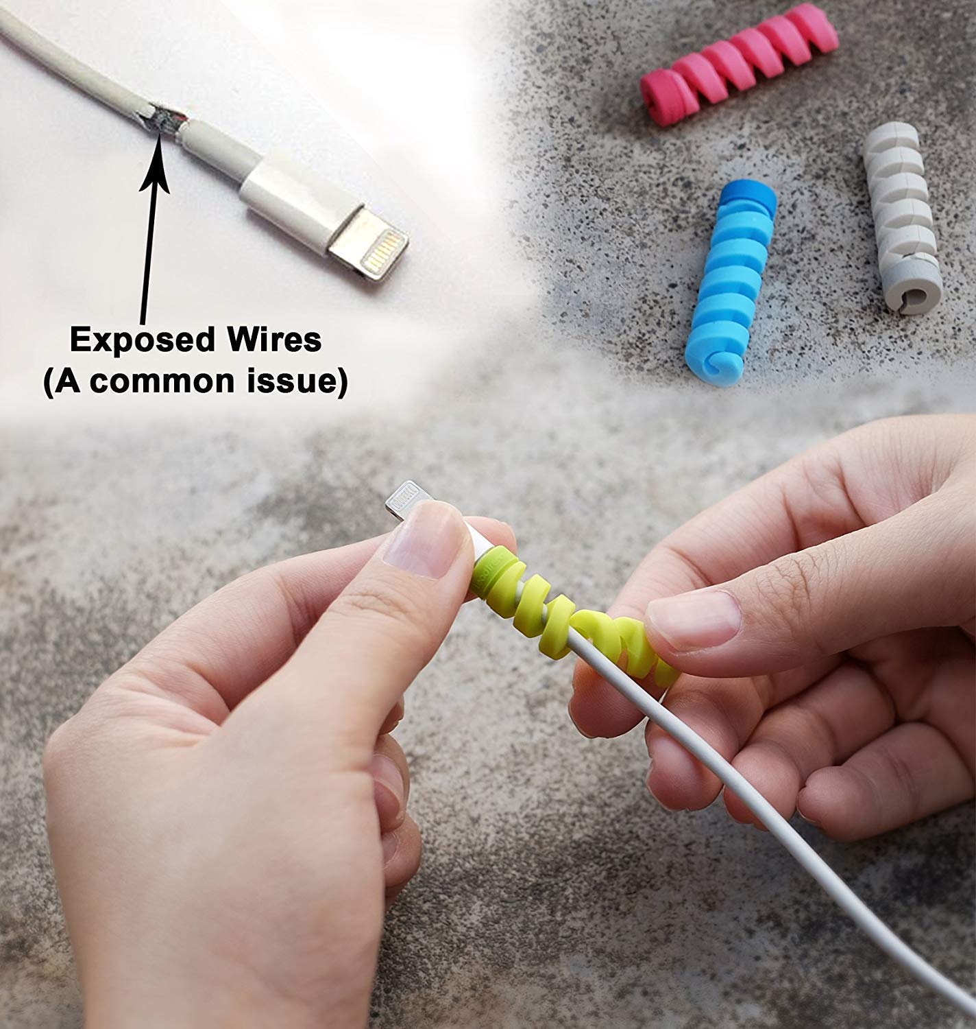 Spiral Charger Cable Protector – Save Your Cables, Save Your Money