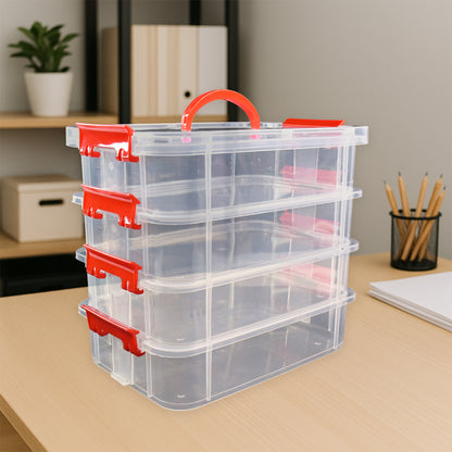 Transparent Multipurpose Plastic Storage Box [4-layer]