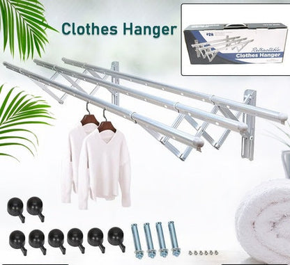 Wall Mounted Clothes Rail Drying Rack