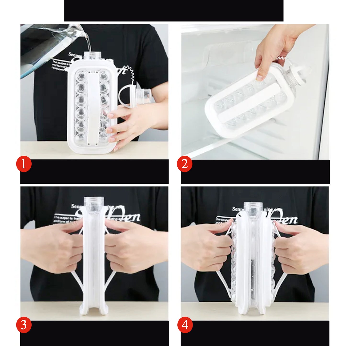 2-in-1 Foldable Ice Tray & Bottle – Make, Store & Pour Ice with Ease