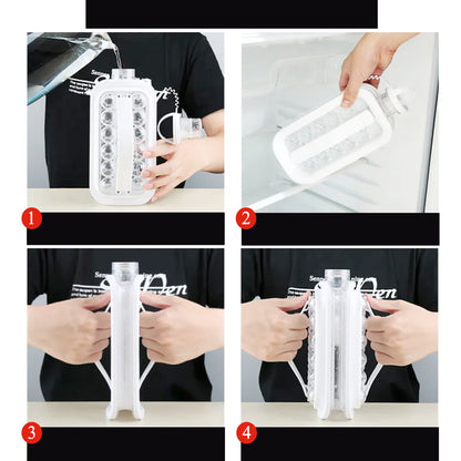 2-in-1 Foldable Ice Tray & Bottle – Make, Store & Pour Ice with Ease