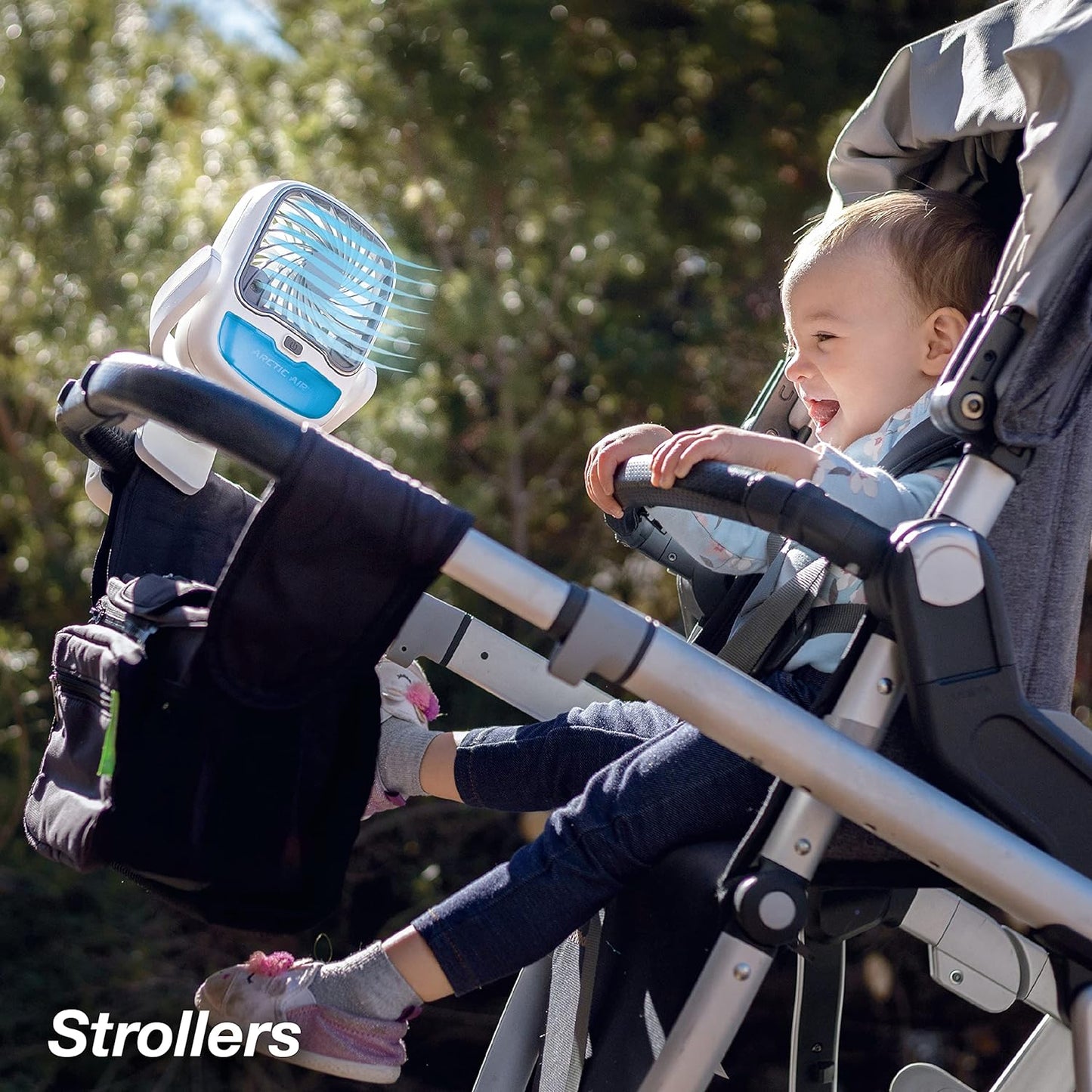 Air Portable Fan with Clamp | Rechargeable 3-Speed Mini Cooler & LED Light