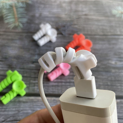 Cable Cord Protector Saver With Suction End (Suction Winder 4 Pcs Set) Default Title - Anthro Bazaar