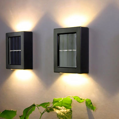 Solar Wall Fence Lights – Dual LED Up & Down Outdoor Waterproof Garden & Porch Lamp