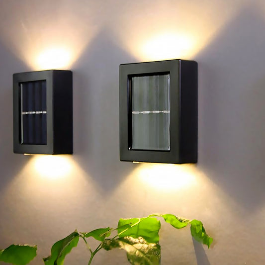 Solar Wall Fence Lights – Dual LED Up & Down Outdoor Waterproof Garden & Porch Lamp