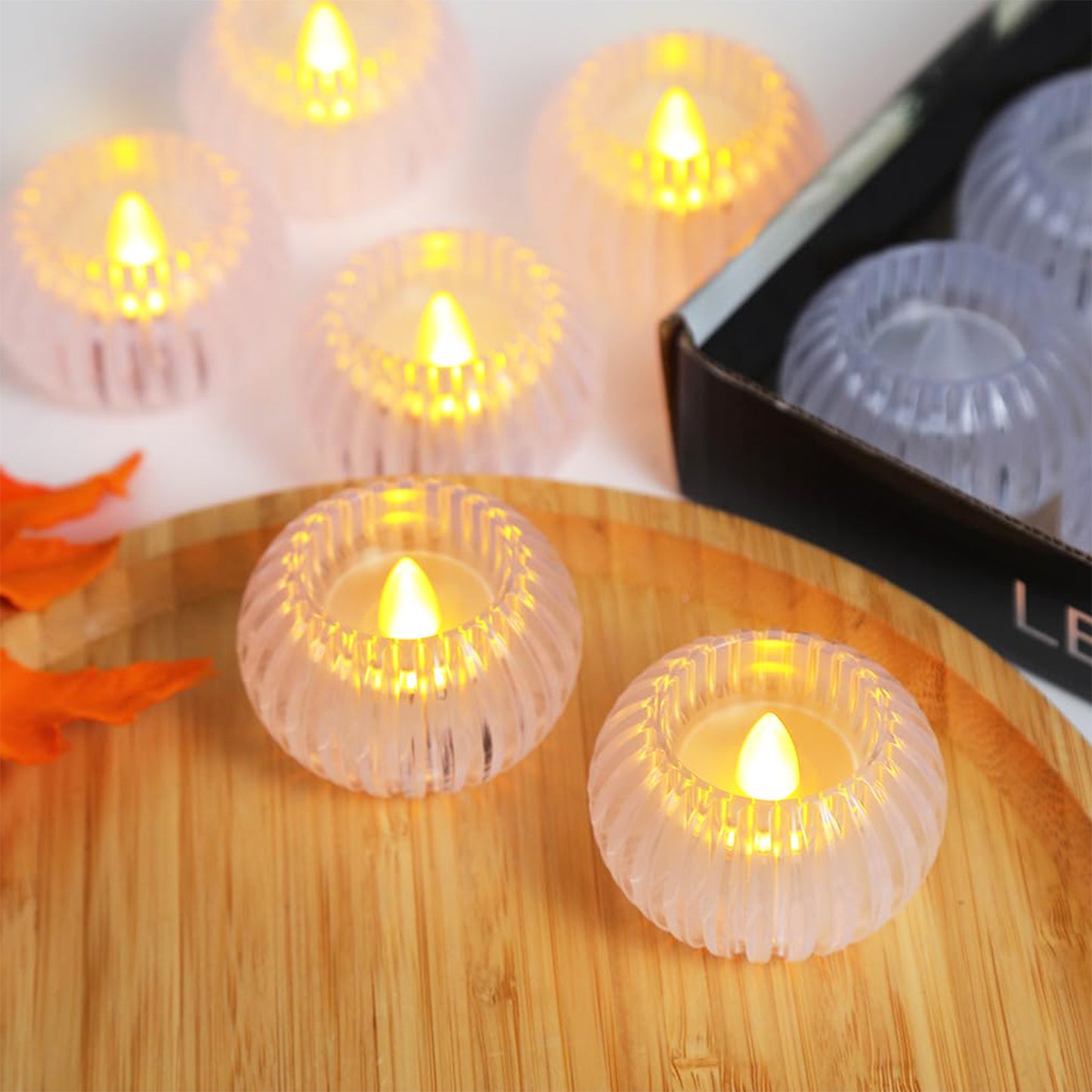 12-Piece LED Crystal-Effect Flameless Candle Set – Safe, Elegant & Festive