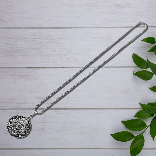 Hanuman Locket With Chain Pendant Necklace Chain (1 Pc) Default Title - Anthro Bazaar