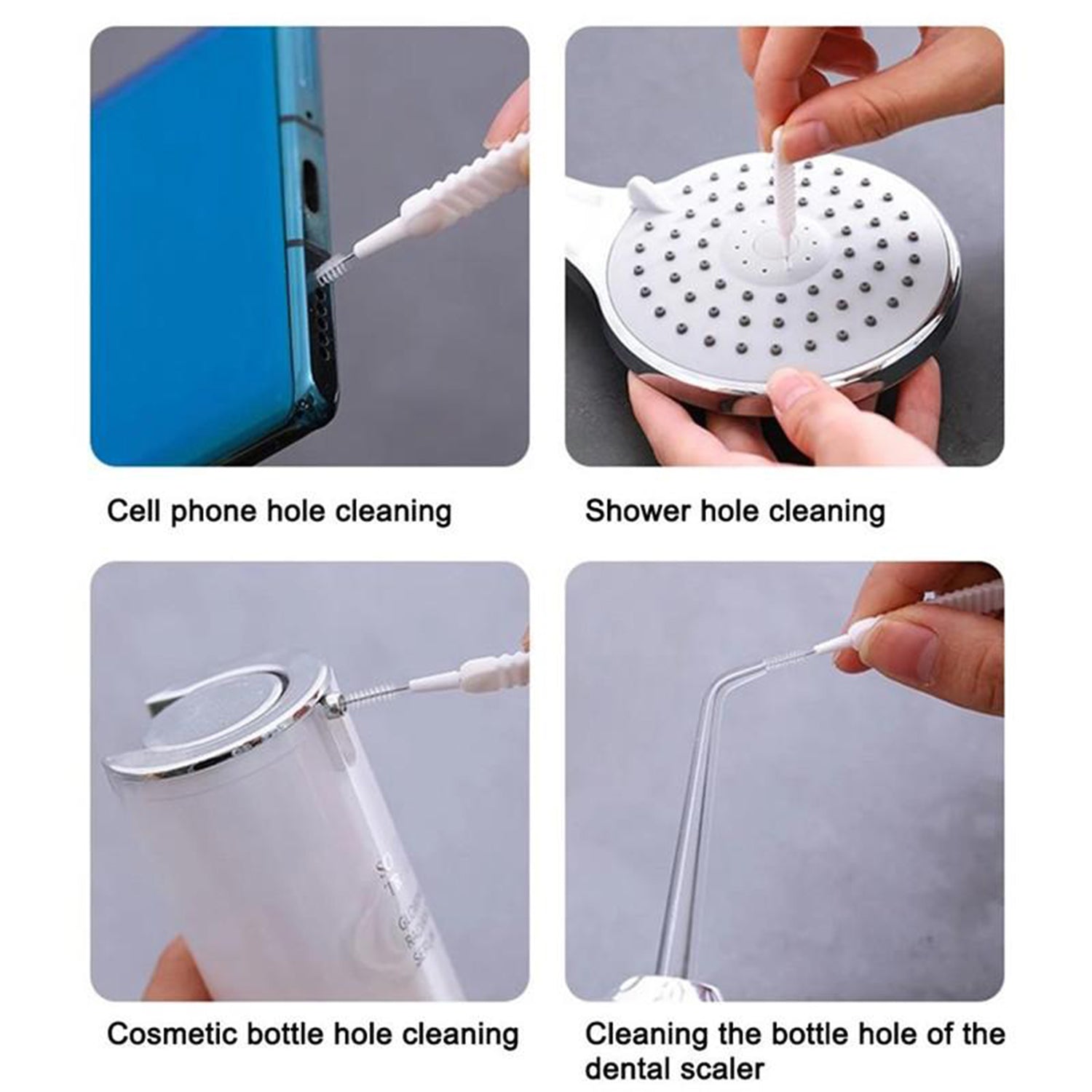 4985 10pcs Shower Nozzle Cleaning Brush Reusable Multifunctional Shower Head Anti-clogging Small Brush Default Title - Anthro Bazaar