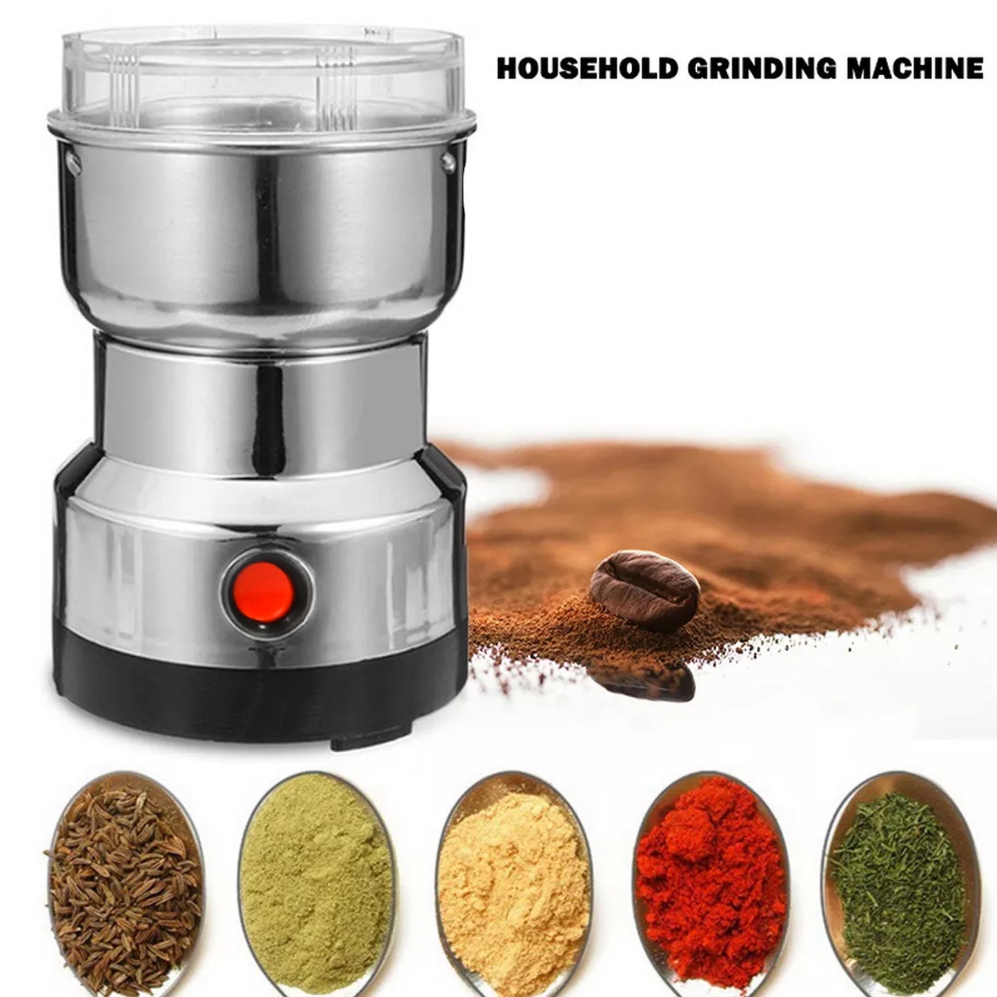 Multifunction Electric Grinder Machine – Stainless Steel Coffee Bean, Grain & Spice