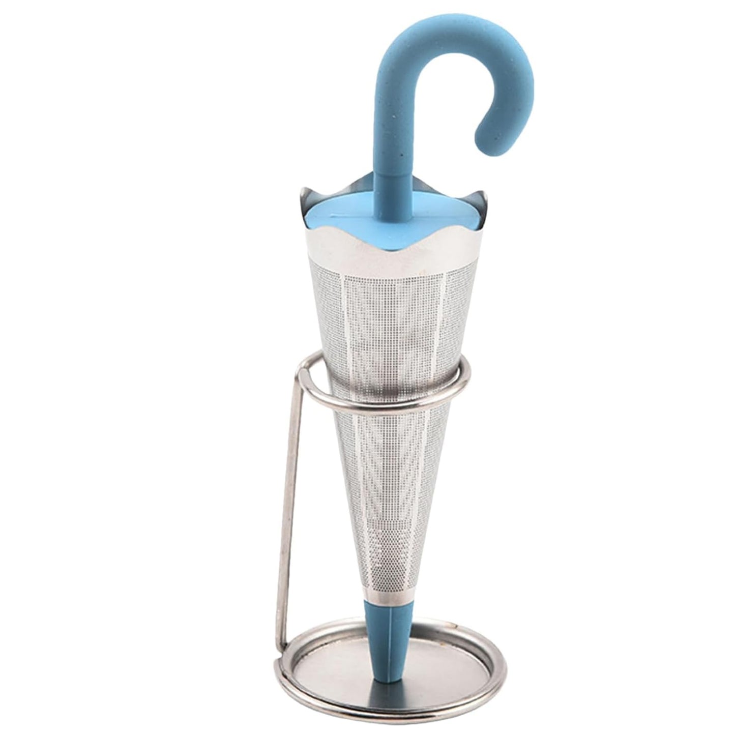 Reusable Cute Umbrella Tea Strainer With Tray Stand (1 Pc) Default Title - Anthro Bazaar